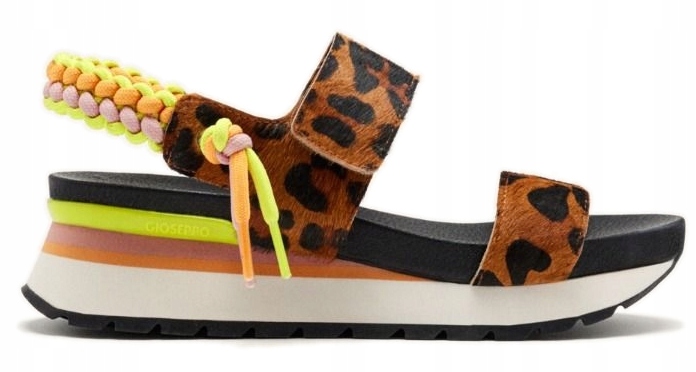Gioseppo dámské kožené sportovní sandály s leopardím vzorem 39