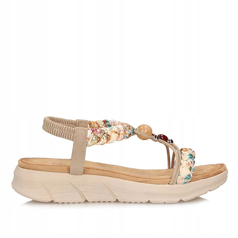 Dámské sandály Artiker 58C0009 Beige béžové, nazouvací na platformě