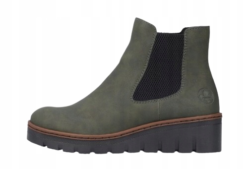 Rieker Dámské Kotníkové Boty Na Zip Khaki 40 J_b