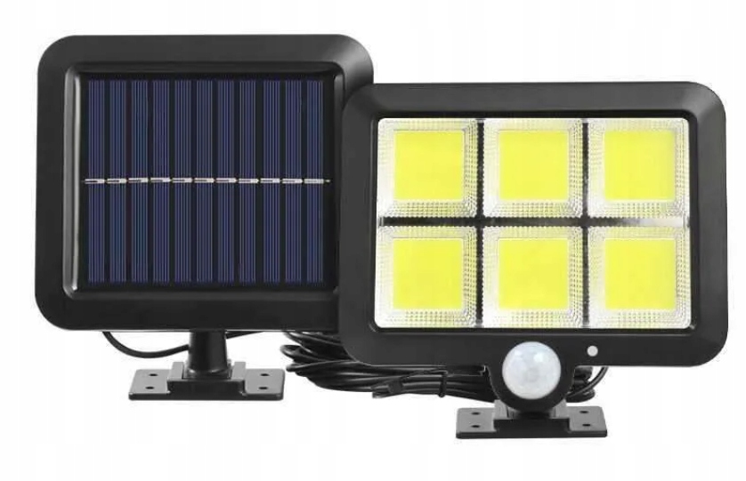 LAMPA HALOGEN SOLARNA LED Z CZUJNIKIEM RUCHU I ZMIERZCHU ZEWNĘTRZNA Marka inna