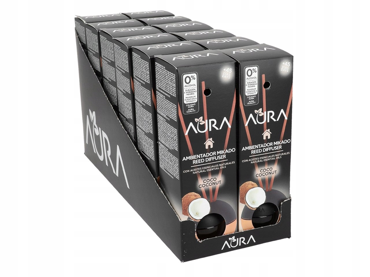 Kpl. 12 dyfuzorów - Kokos Zapach świeży