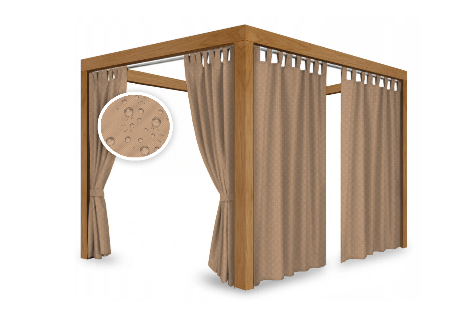 Zasłony tarasowe ogrodowe na balkon do ogrodu na rzep 155x220 na prezent