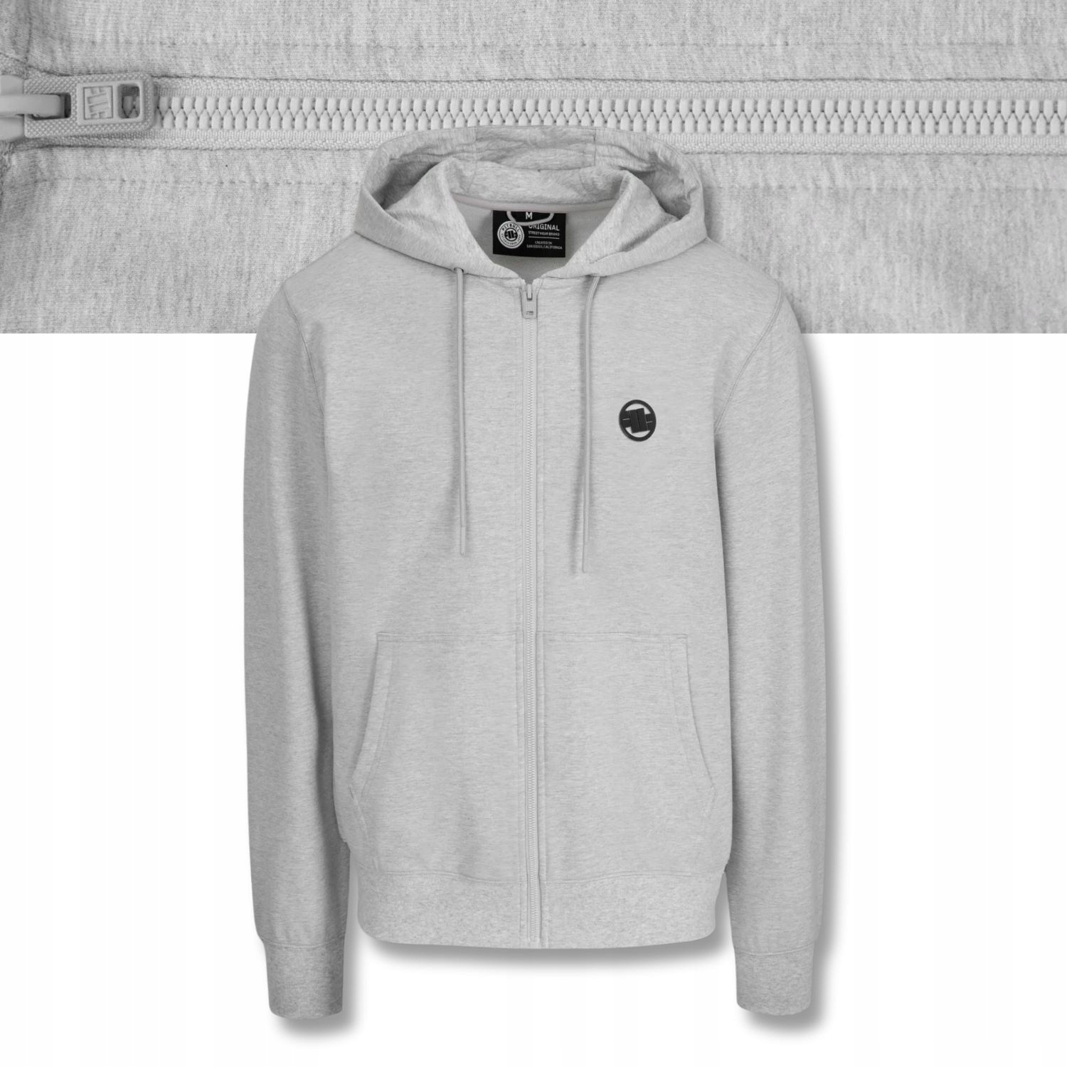 Pánská Rozepínací Mikina s kapucí Pitbull Small Logo Nugget, měkká, tenčí