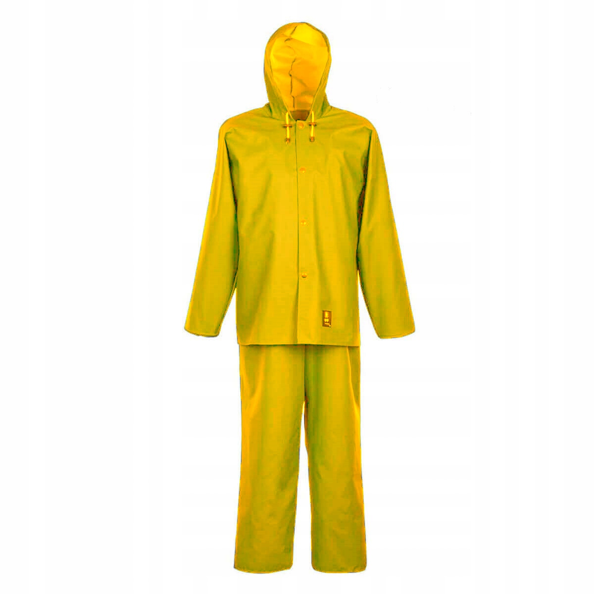 Ubranie Żółte Kurtka Plus Ogrodniczki Wodoodporne Kapturem Przeciwdeszczowy