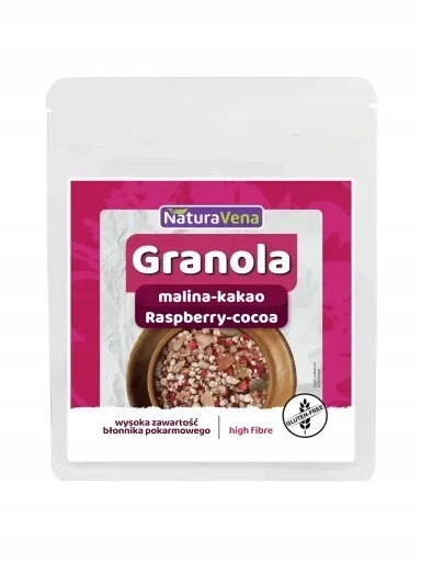 3x Granola Malina-kakao Bezlepková 200 g Naturavena