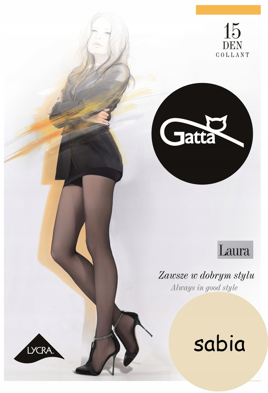 

Gatta rajstopy Laura 15 den Lycra sabia 4 L