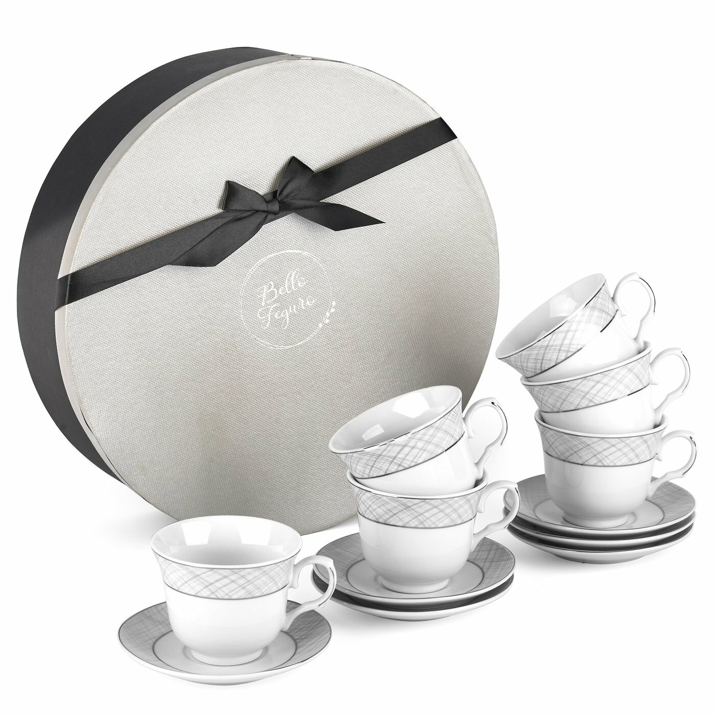 

6x Filiżanka Ze Spodkiem stylowy Zestaw