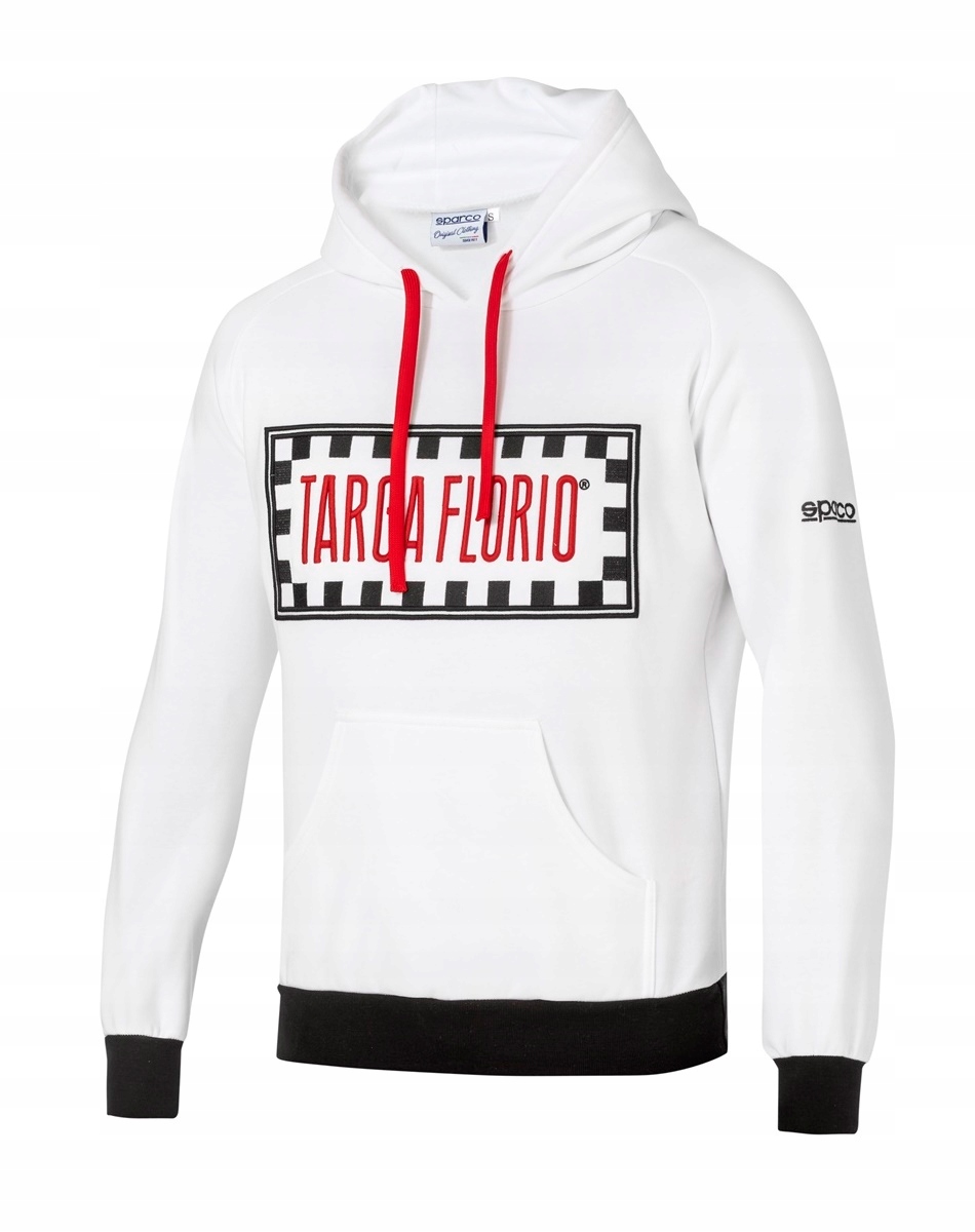Bluza z kapturem męska Sparco Targa Florio #F1 biała rozm. S