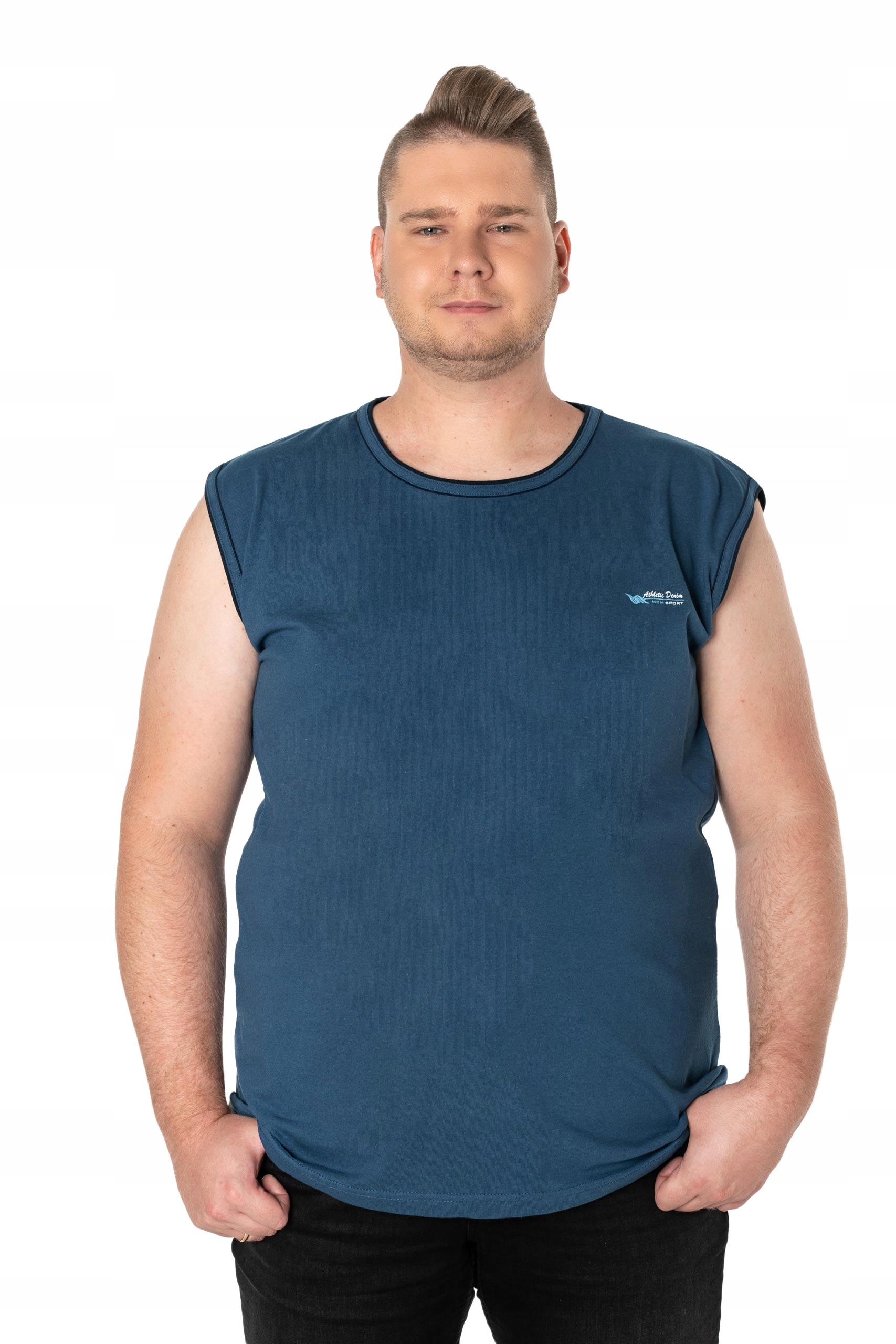 

Duża Koszulka Męska Bez Rękawów Top 1825-10 5XL