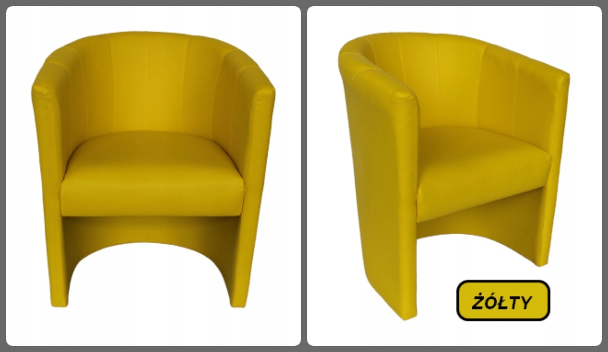 Fotel Klubowy Tomi - Skaj eko-skóra beżowy Rodzaj tradycyjny