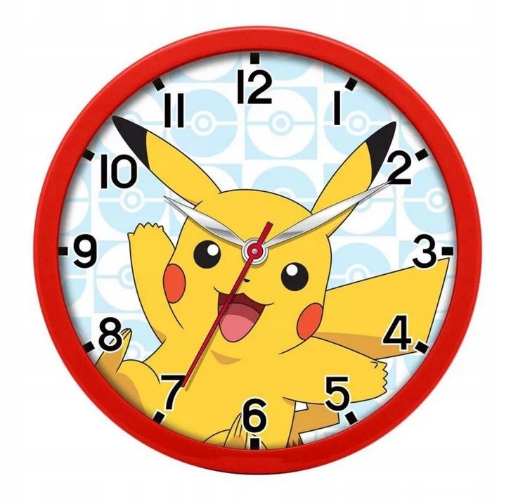 

Zegar ścienny Pokemon wiszący Pikachu 25cm