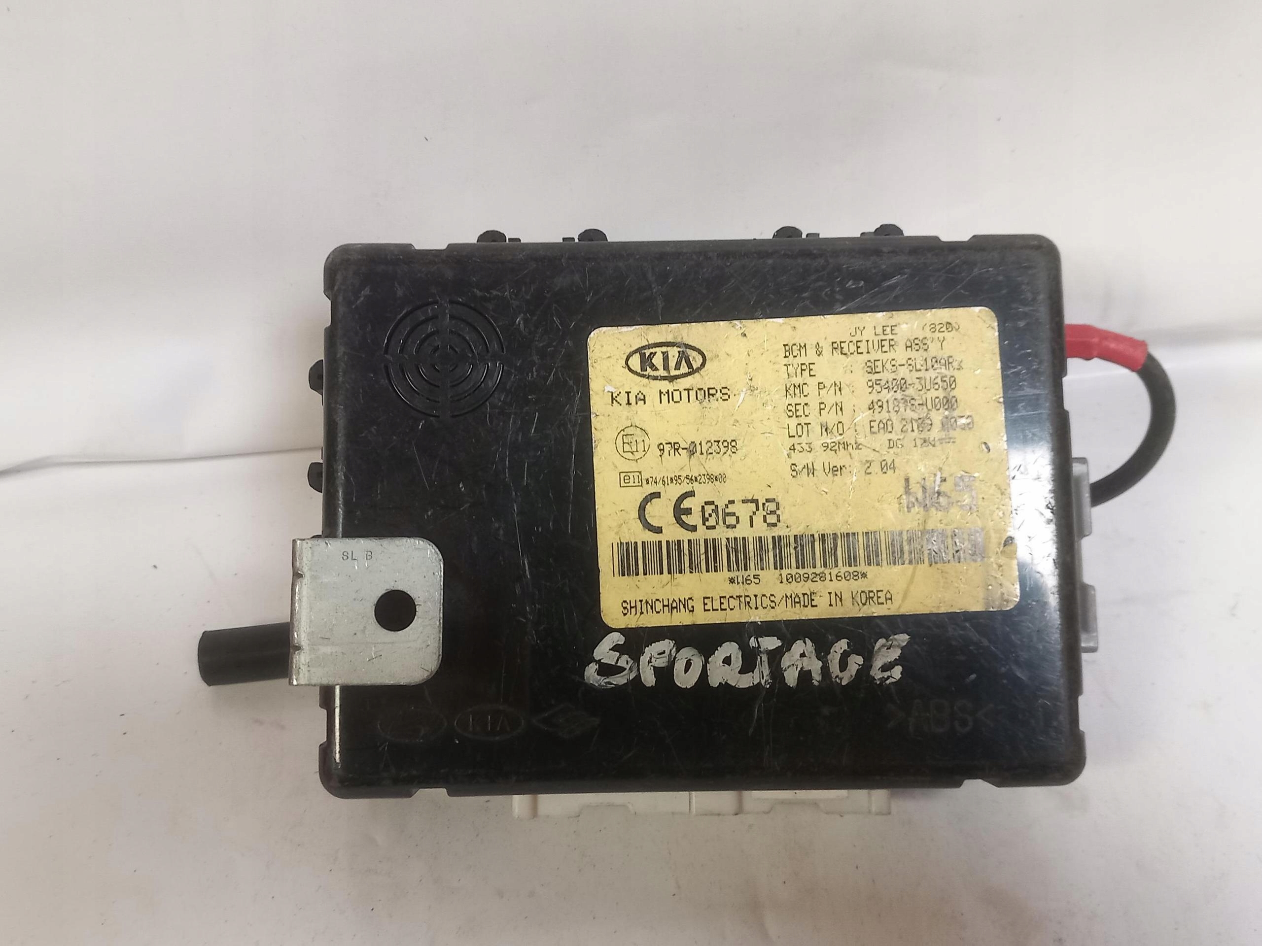 control unit module BCM ASSY KIA SPORTAGE III 95400-3U650 10-15