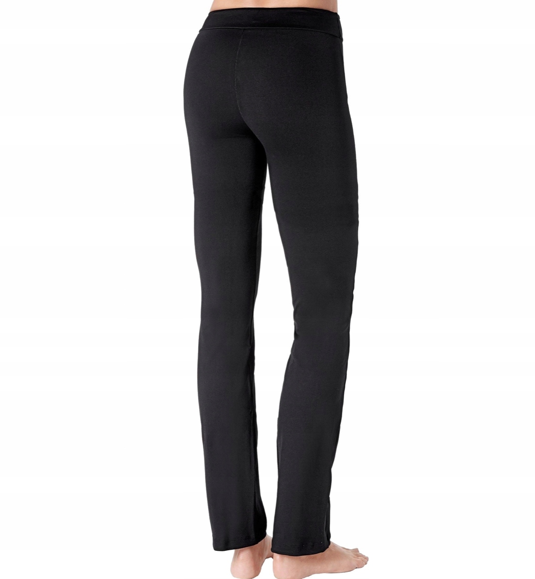 Calzedonia Legginsy flare aksamitne w prążki 019 - Czarny