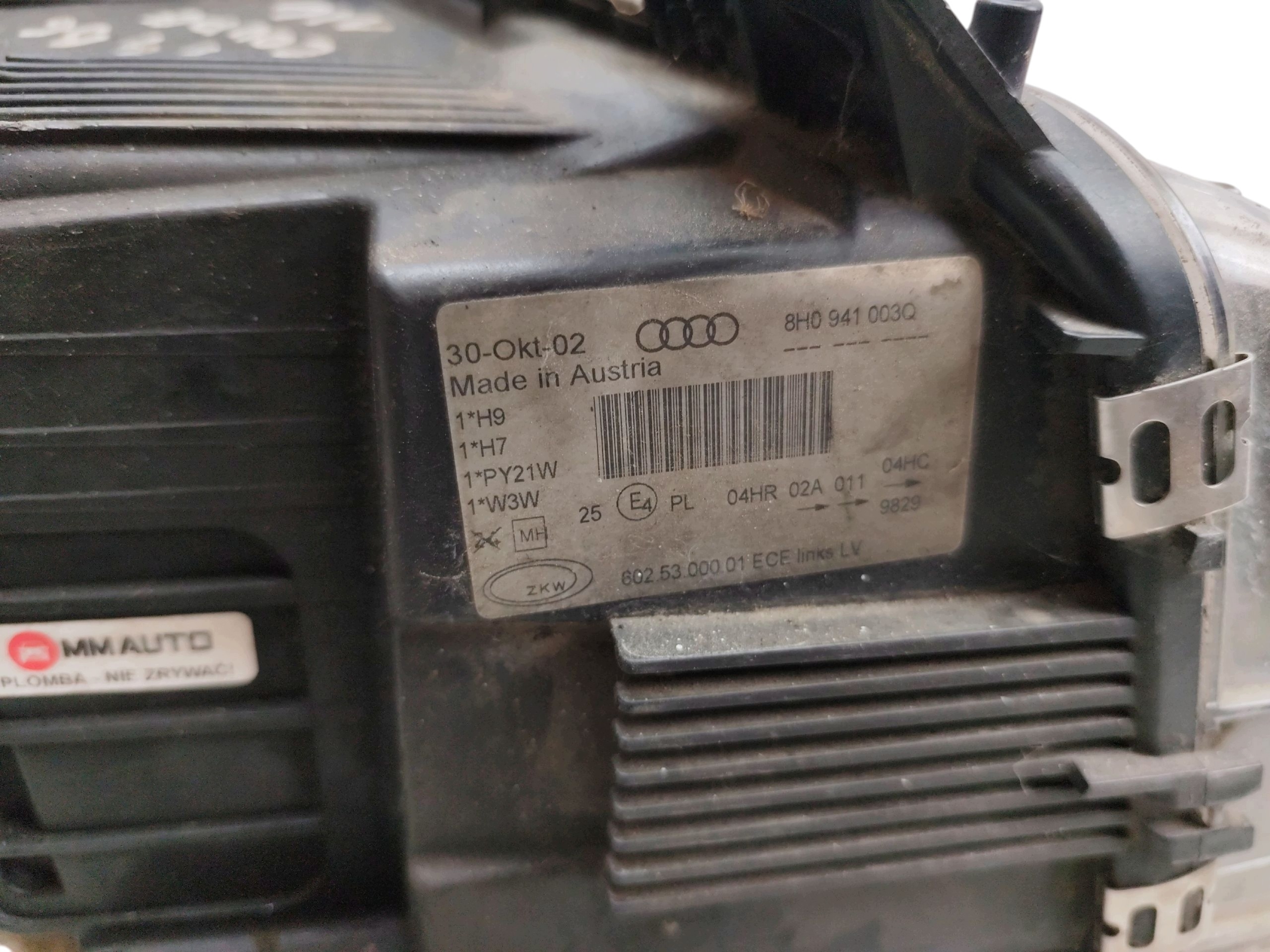 light REFLEKTOR left front lens AUDI A4 B6 CABRIO (00-06) 8H0941003Q EU