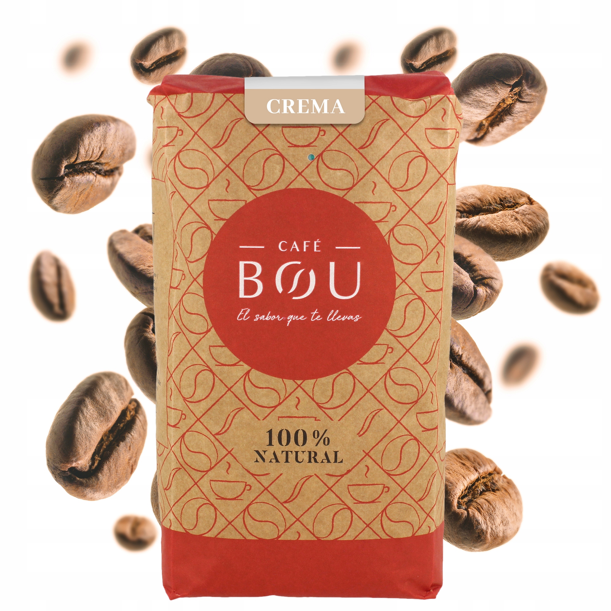 Kawa ziarnista Bou cafe Natural Crema 1kg Arabica Robusta Espresso