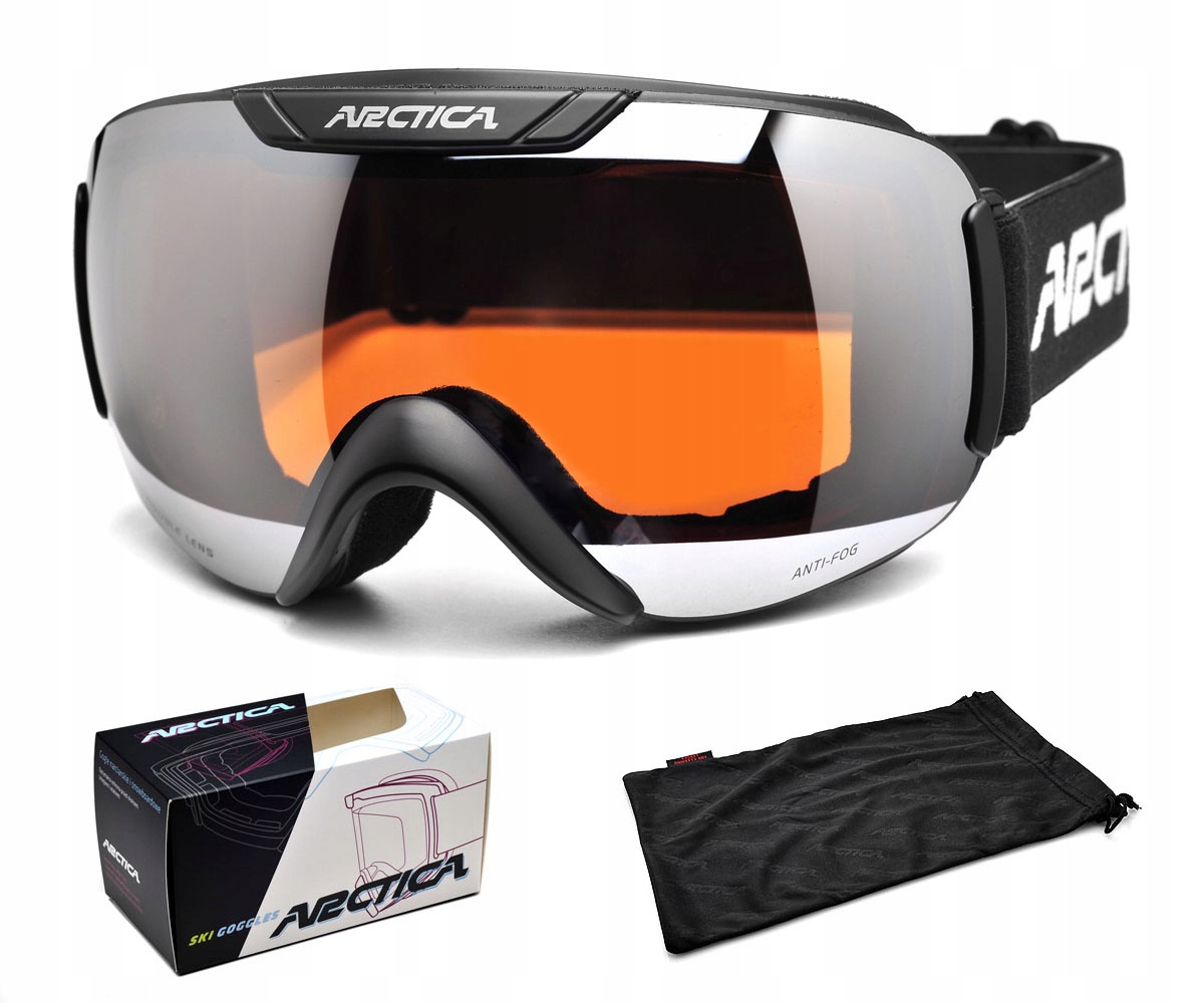 Lyžařské Brýle Arctica G-117 S Oranžovým Dvojitým Sklem, Nezamlžující Se