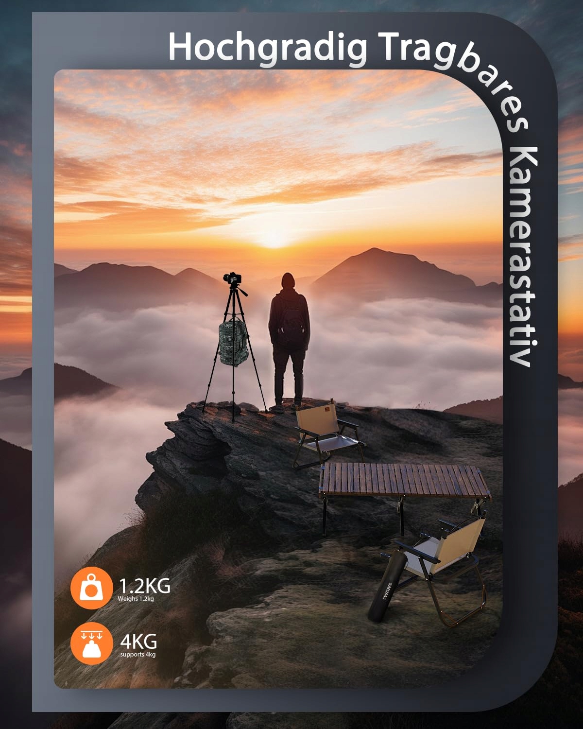 SHUTSMI 184cm Lekki Statyw Fotograficzny Z Torbą I Uchwyt Na Telefon — miniatura 5