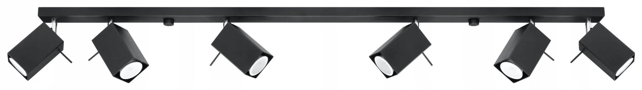 Stropná lampa Merida 6L čierna Sollux Lighting