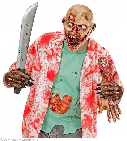 RĘKAWICZKI LATEKSOWE ZOMBIE Z RANAMI SZPONY