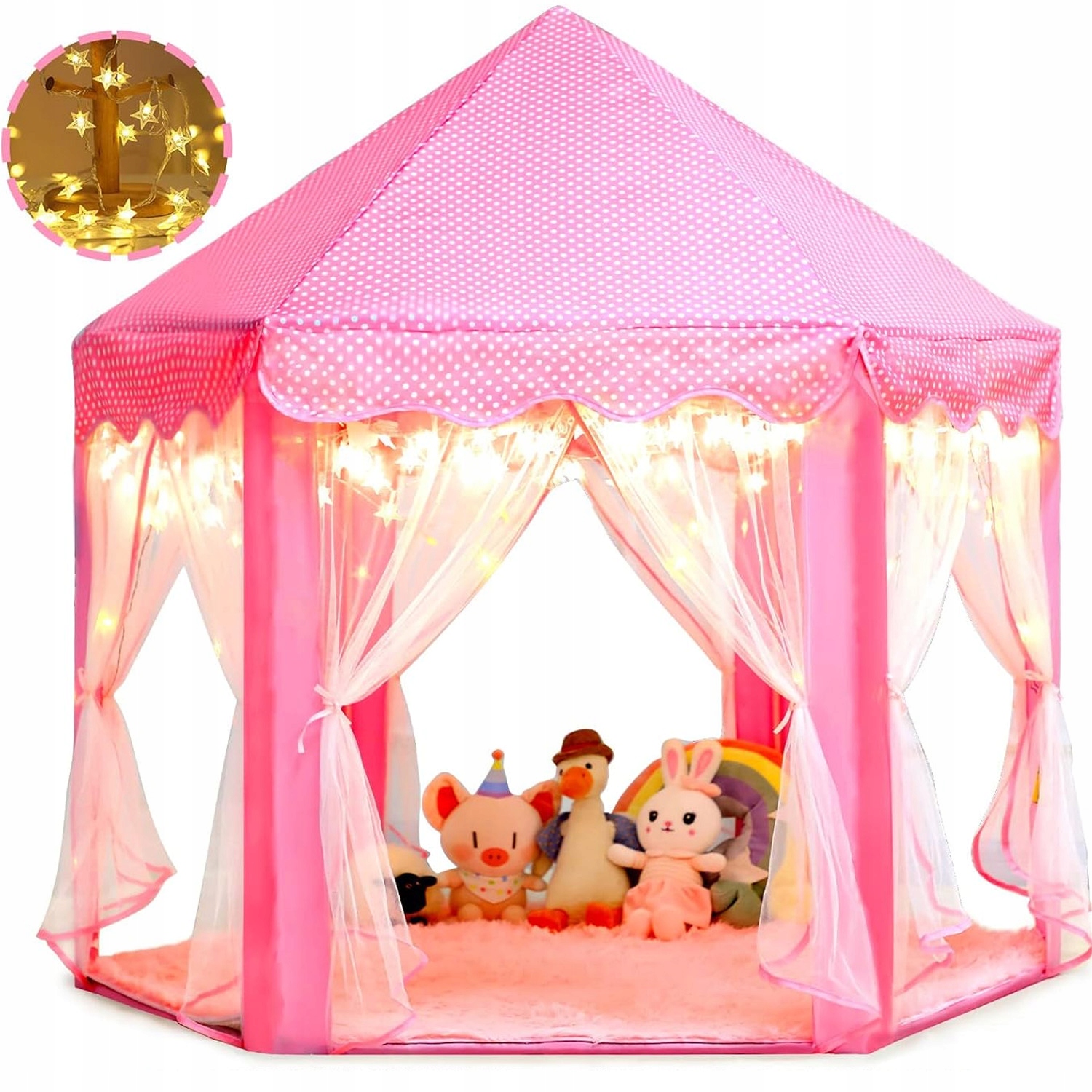 Stan Playhouse pro několik dětí s Led lampou a závěsy