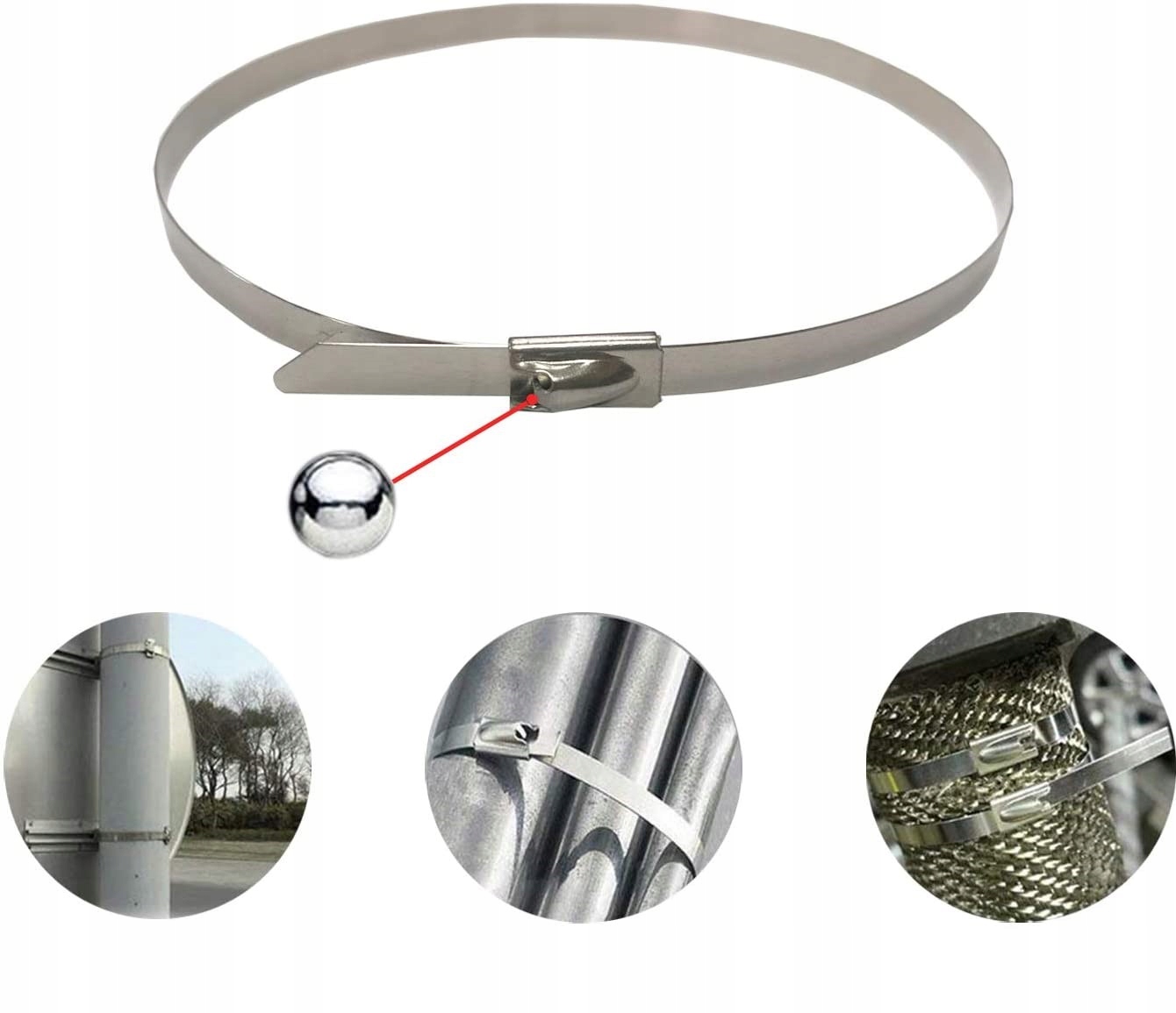 Stalowe opaski zaciskowe 4.6x520mm metalowe 25szt nierdzewne Kod producenta TS1446520