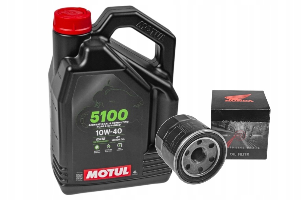 Sada olejového filtra Honda 15410MCJ505 motorový olej Motul 5100 4T 4 litre
