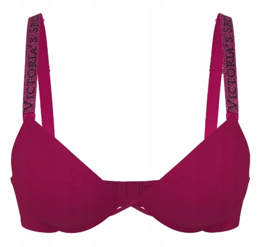 Podprsenka Victoria's Secret pushup zirkony s logem fuchsie 75C (34C)