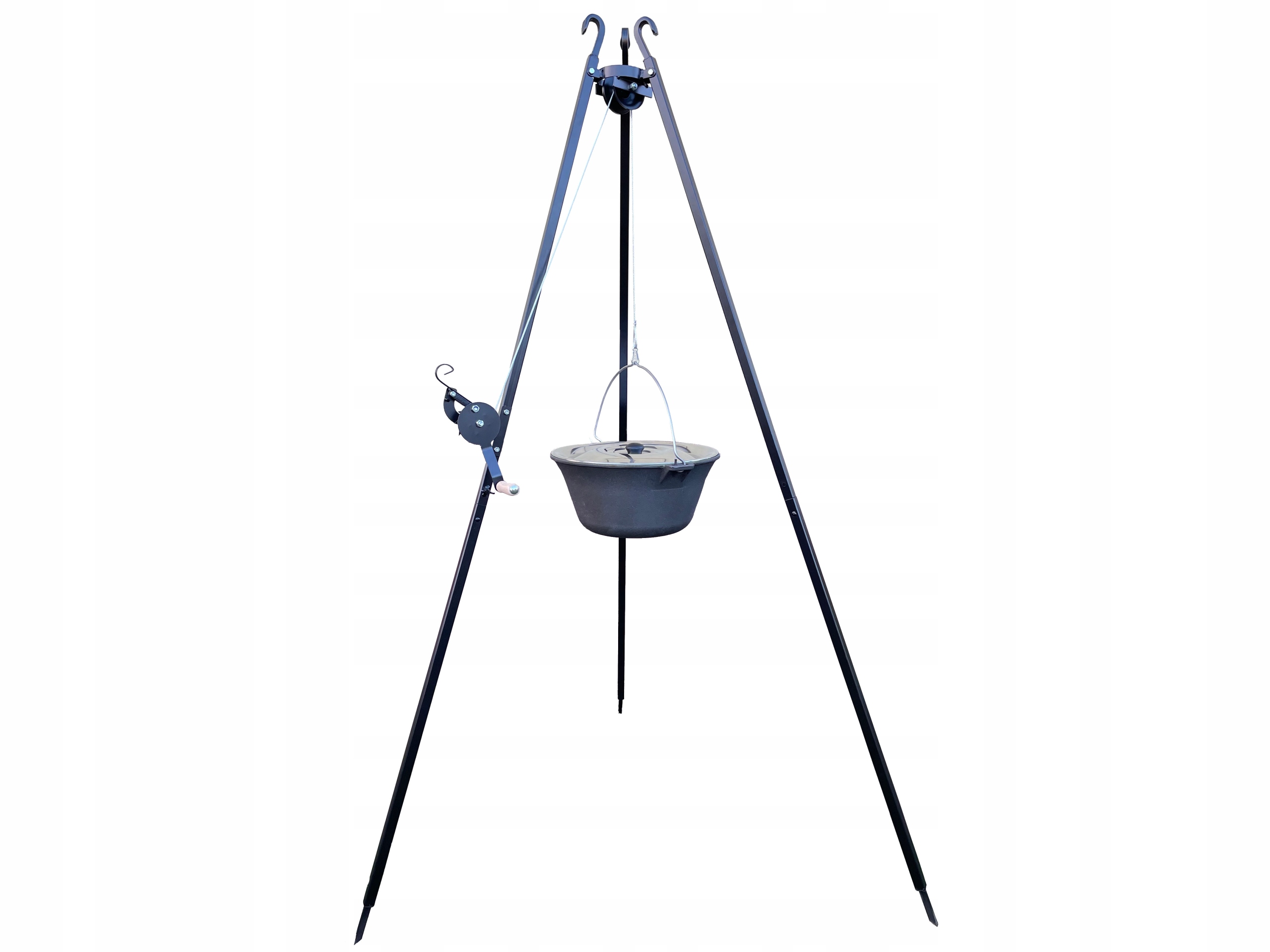 

Trójnóg 210 CM Grill Kociołek Żeliwny 10 Litrów