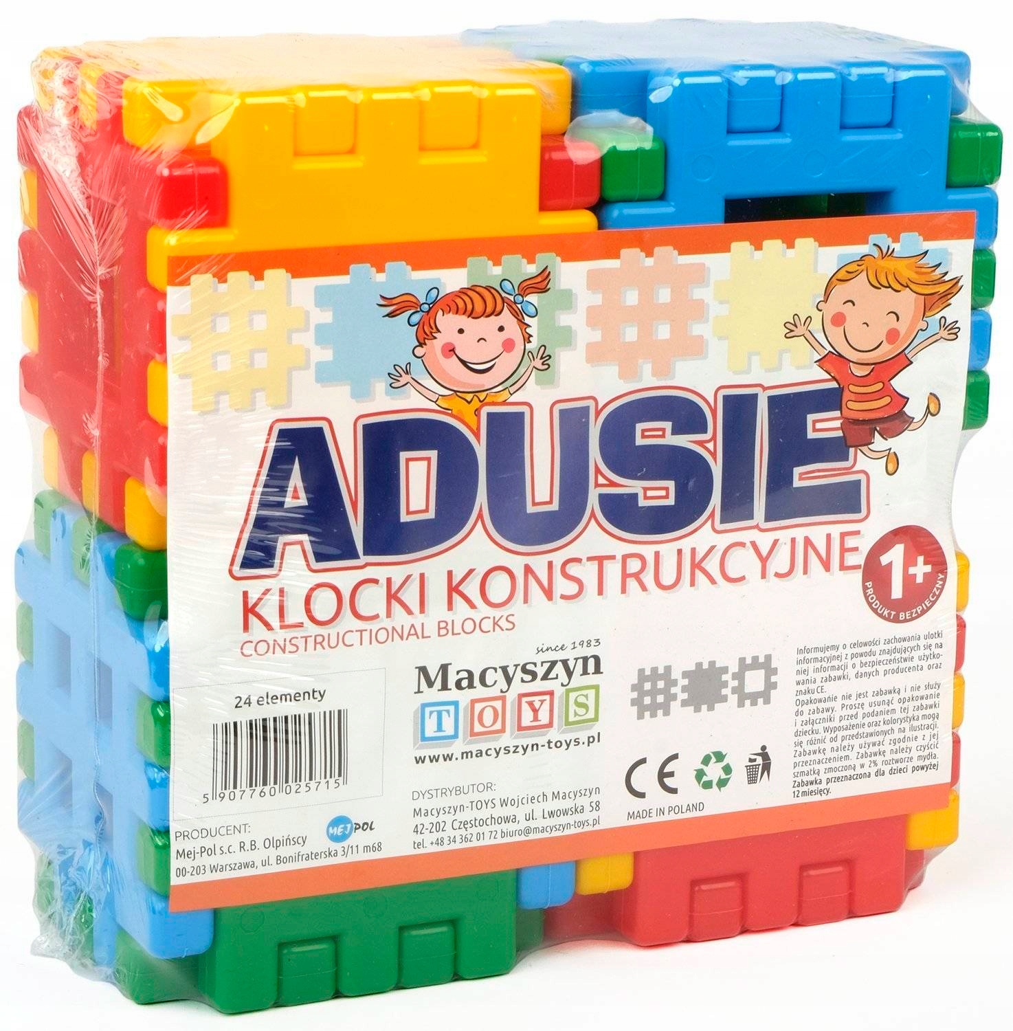 

Klocki Konstrukcyjne Wafle Przestrzenne Adusie 24e