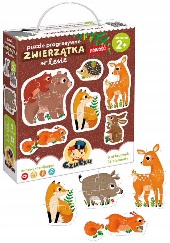 

Czuczu Zwierzątka W Lesie Puzzle Progresywne 2+