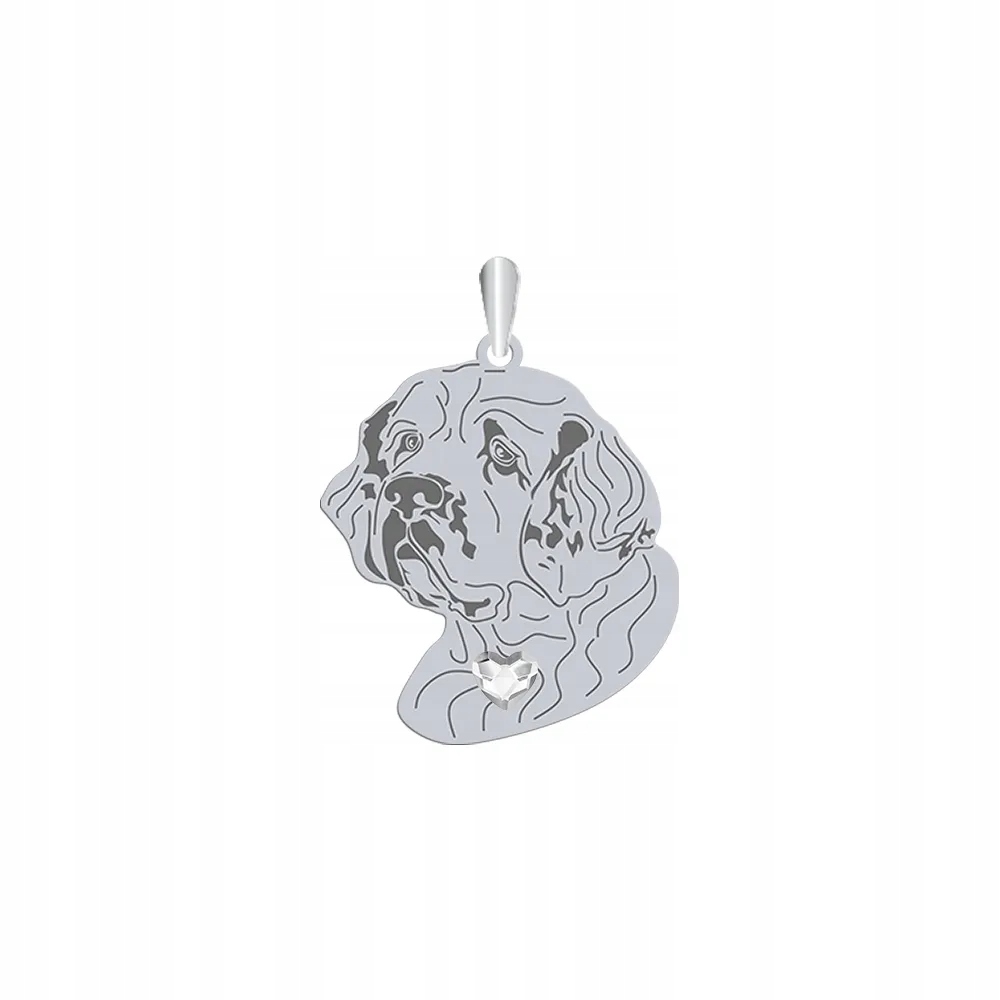 Stříbrný přívěsek se psem Clumber Spaniel 925 Šperky Gravírování Bonus
