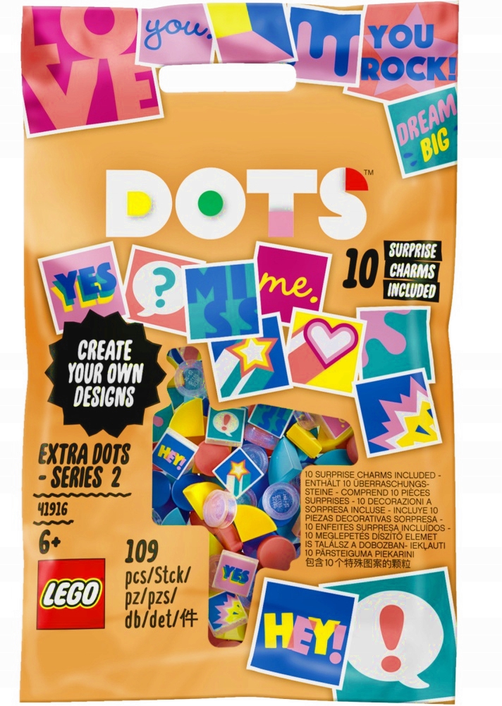 LEGO DOTS dodatki 109 elementów 41916 Seria 2 Marka LEGO