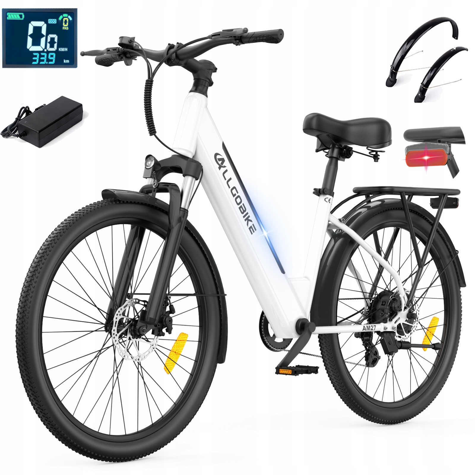 Elektrokolo Dámské/pánské 250W 540WH 27.5*2.1" Ebike Shimano-7S 25km/h