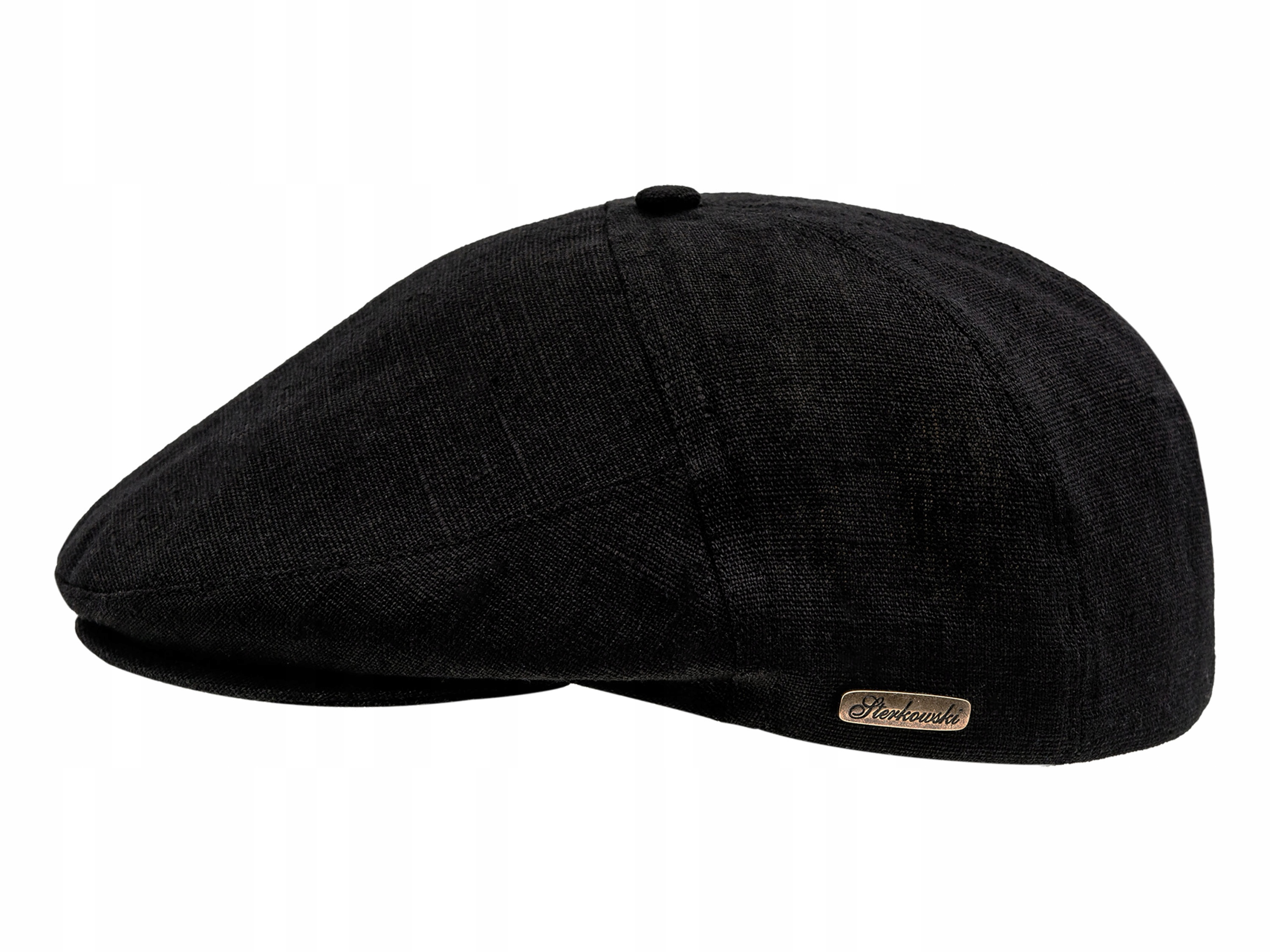 

Flat Cap Szawedka Lniana Czarna Ręcznie Szyta 56cm