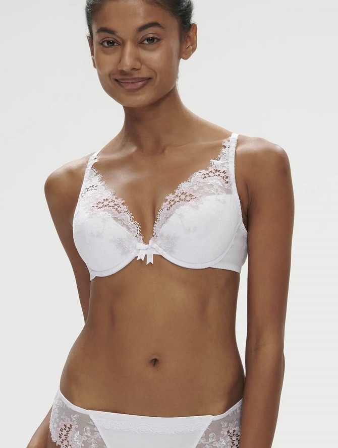 Simone Perele Vyztužená Push Up Podprsenka Wish 12B347 Bílá 80D