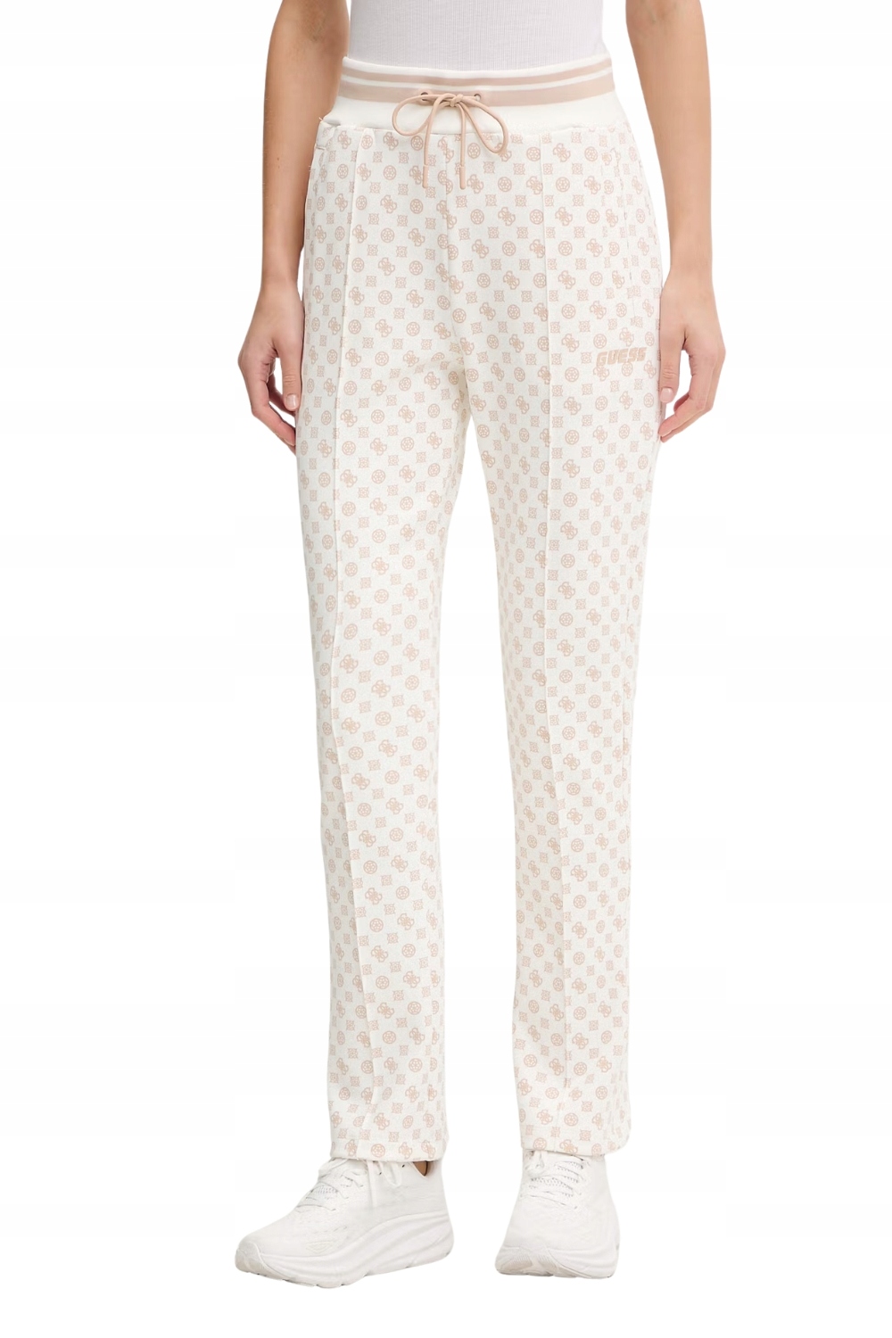 Guess Krémové dámské tepláky s monogramem New Aggie M
