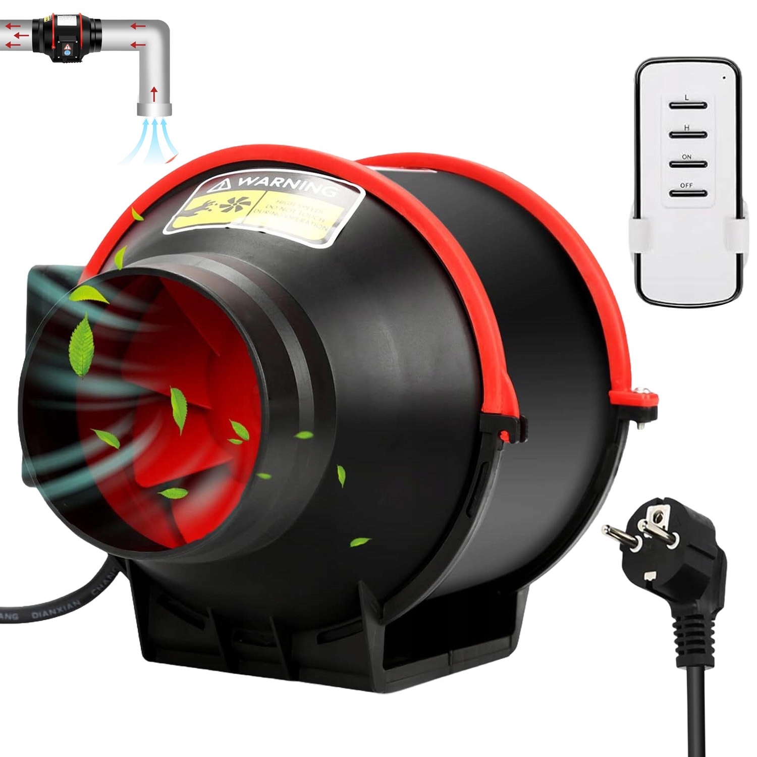 Výkonný Odsávací Ventilátor, Kanálový Ventilátor 100 MM, Dvojitá Rychlost