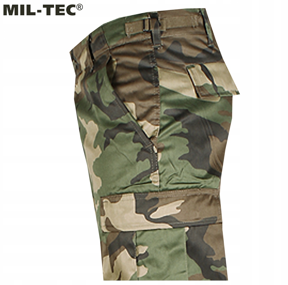 SPODNIE MĘSKIE BOJÓWKI WOJSKOWE WYTRZYMAŁE M65 BDU T/C MIL-TEC WOODLAND XXL Płeć mężczyzna