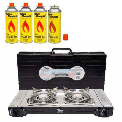 Dvojitý vařič Alpen Camping Atlas 4 kartuše