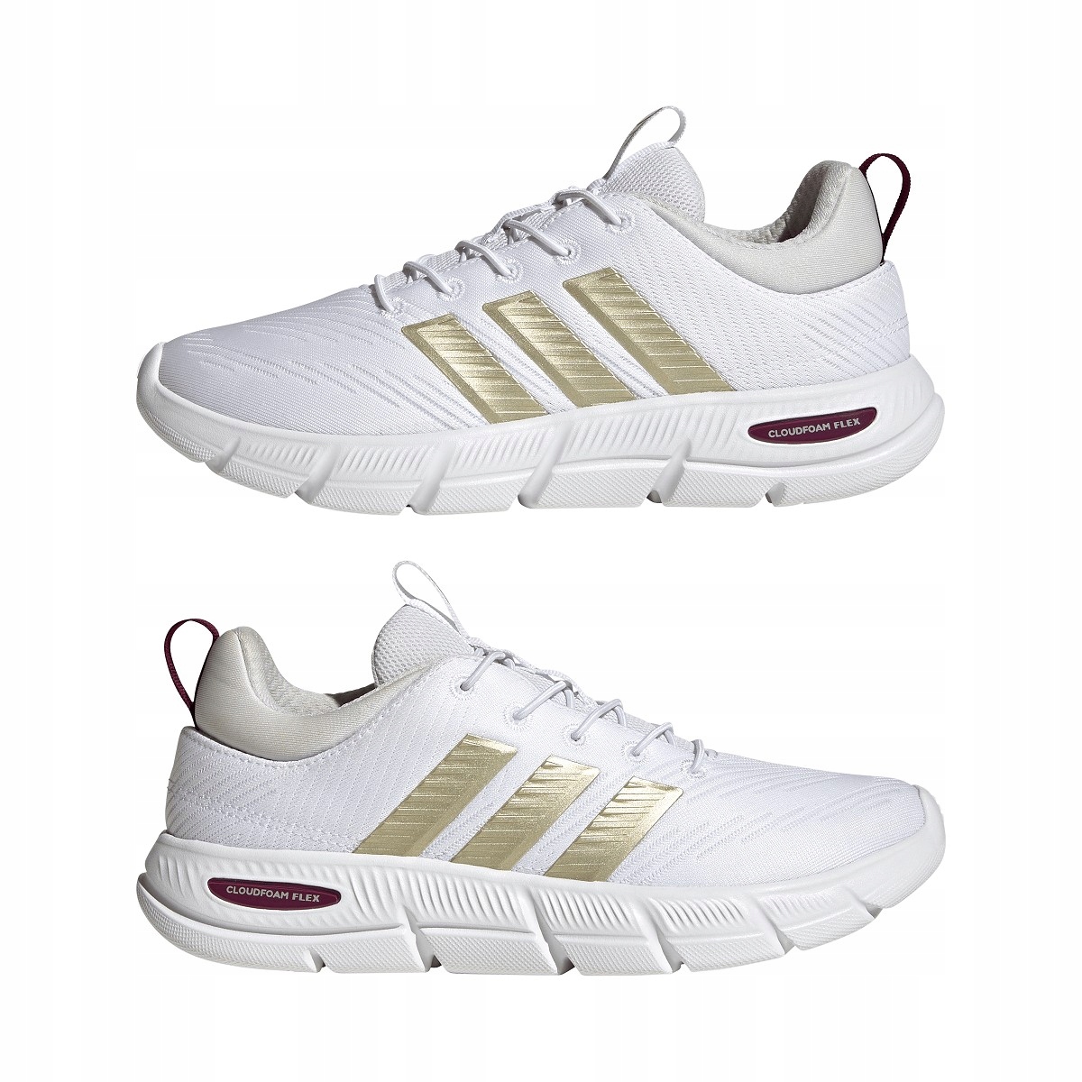 adidas HQ4930 dámské boty bílé se zlatými pásky Cloudfoam Flex Vel. 36