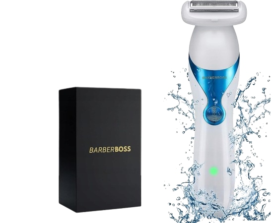 Depilátor Pro Ženy Barberboss QR-8081 Zastřihovač Holicí Strojek Na Mokro I Sucho