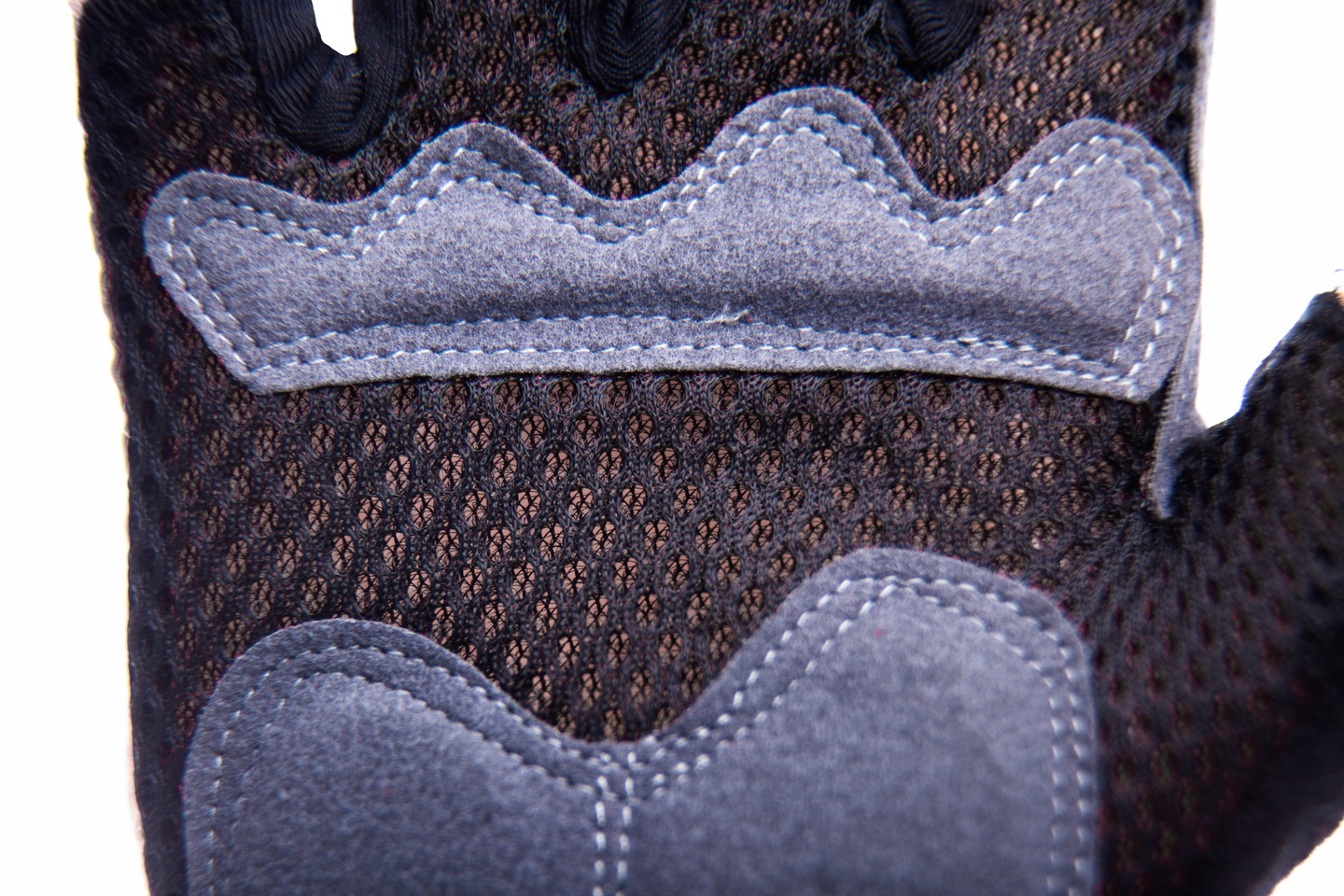 Rękawiczki Rowerowe Krótkie z dzianiną DYSTANSOWĄ Materiał dominujący poliester