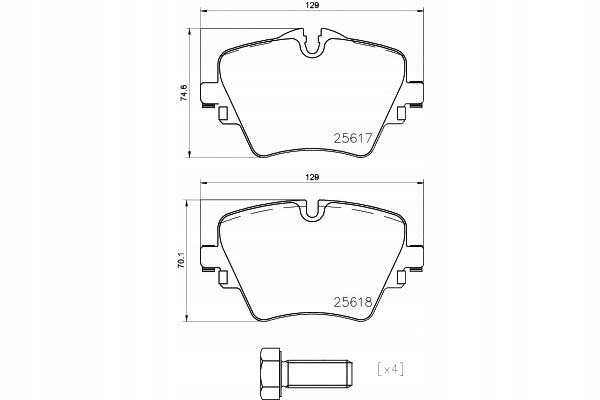Textar Brzdové Destičky Bmw Přední 2/X1 1,5-2,0 14- Asistent řidiče #28