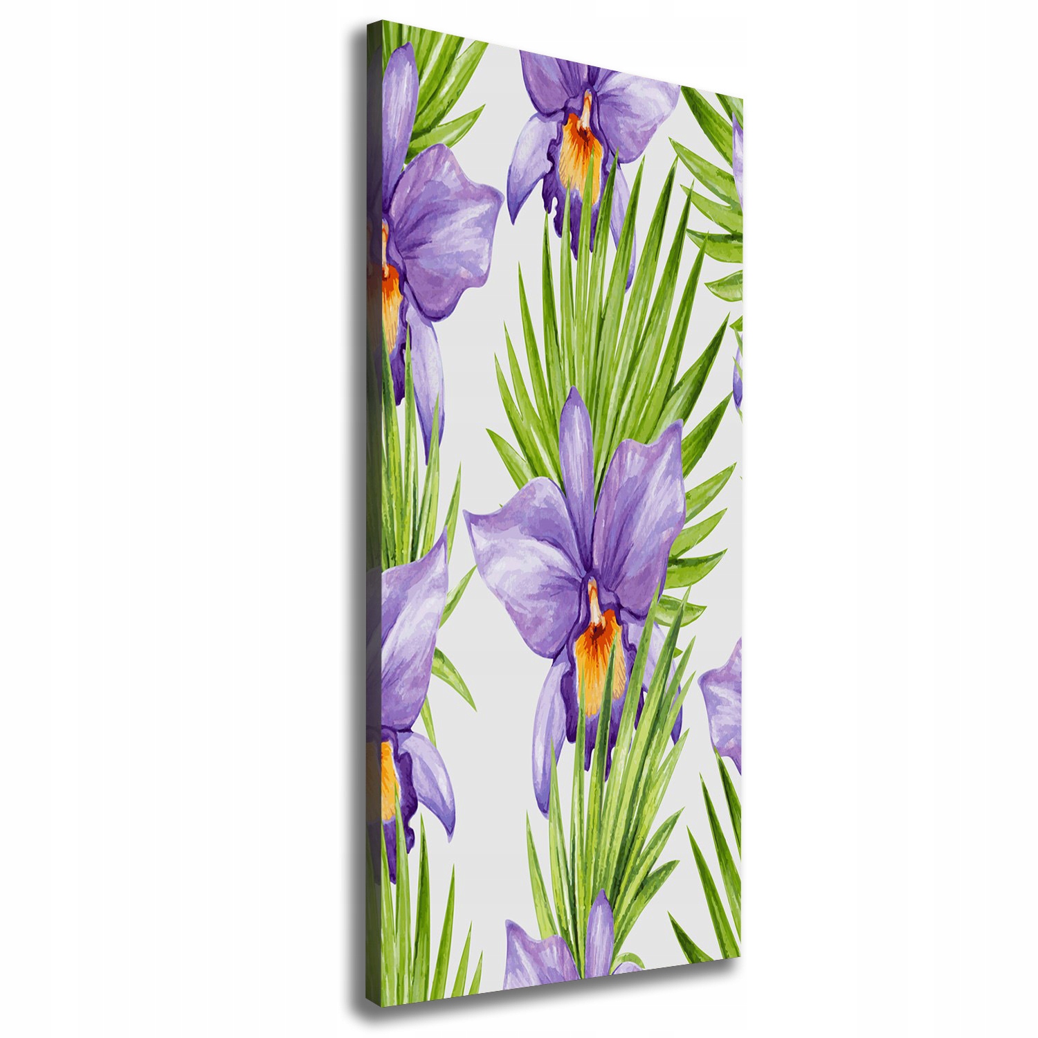 

Foto obraz na płótnie Orchidea i palmy 50x125 cm