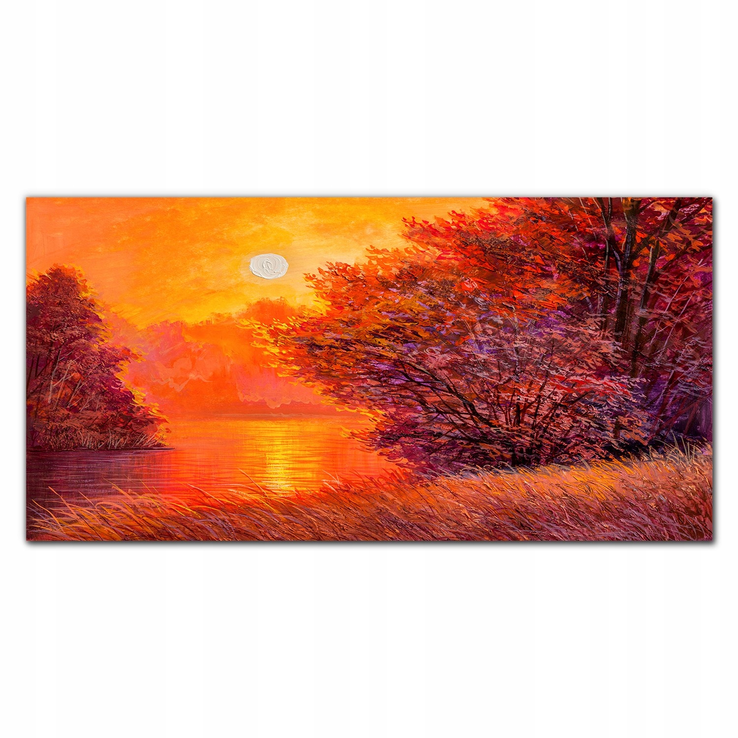 Obraz na plátne Les rieka slnko krajina 140x70