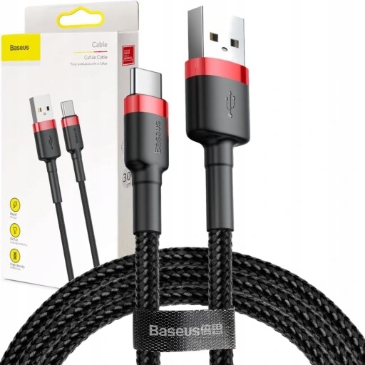 

Kabel przewód Usb do Usb-c Baseus Cafule 2A 3m