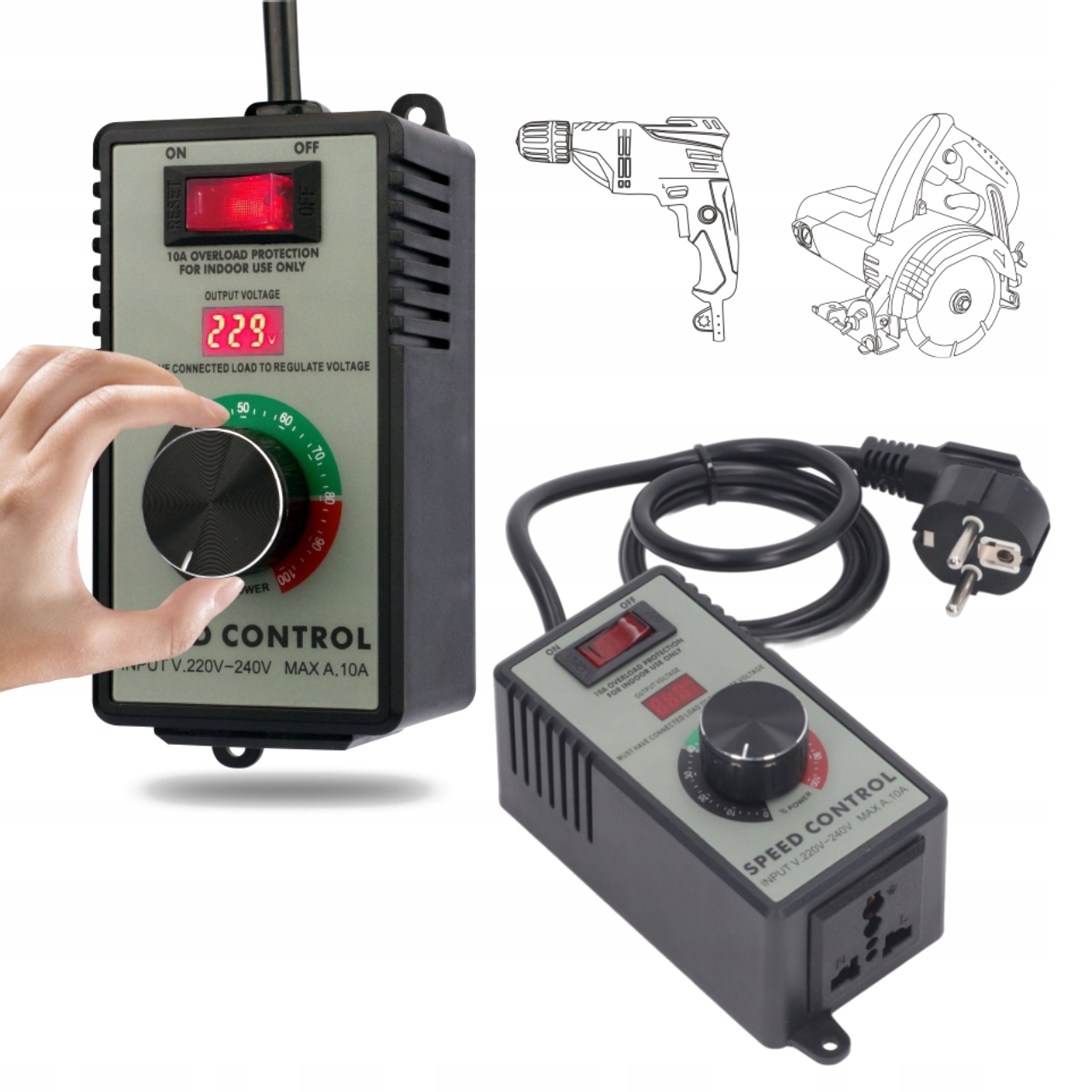 Regulátor Otáček Motoru, Výkon Napětí 4000 W 230 V