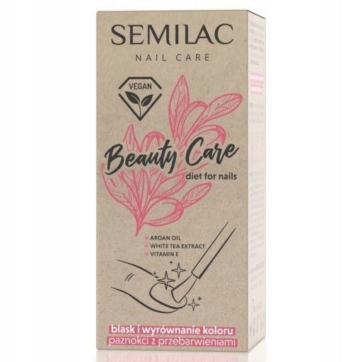 SEMILAC ODŻYWKA DO PAZNOKCI WEGAŃSKA BEAUTY CARE