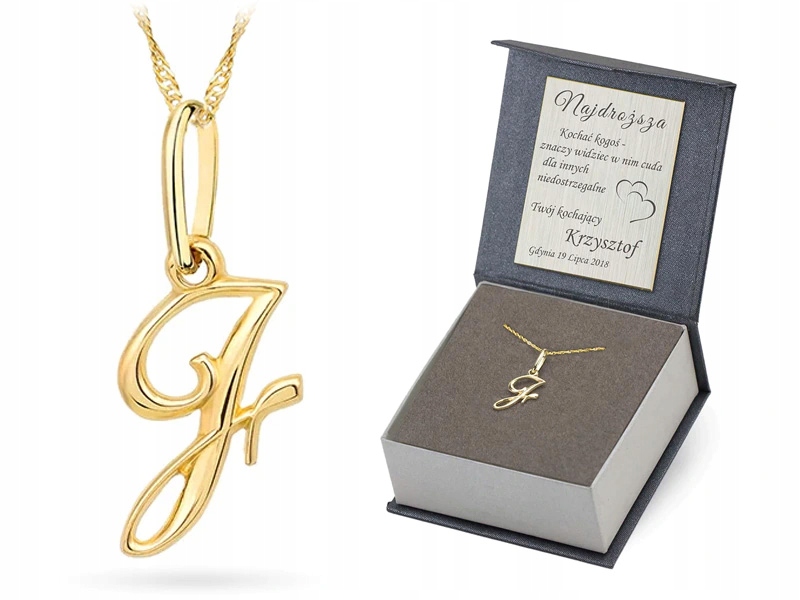 Zlatý Řetízek 585 Přívěsek Písmenko J 42 cm Gravírování