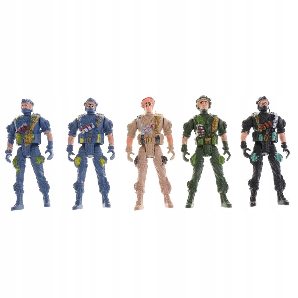 3.5" s Action Figure with Parachute Army Toy Pack of 5